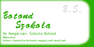 botond szokola business card